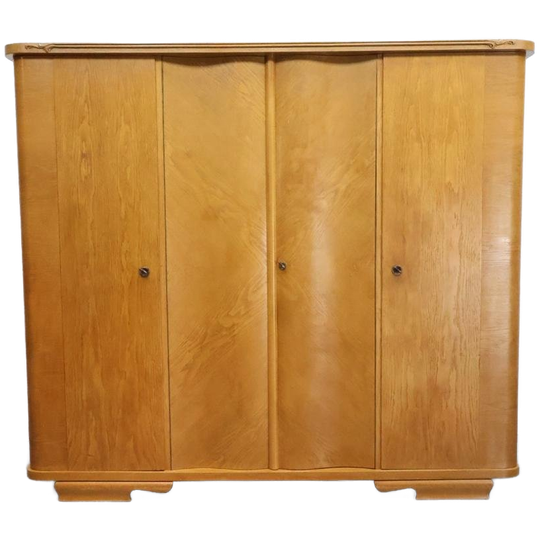 Vintage Kledingkast | 4 Deurs | Eiken | Demontabel 1