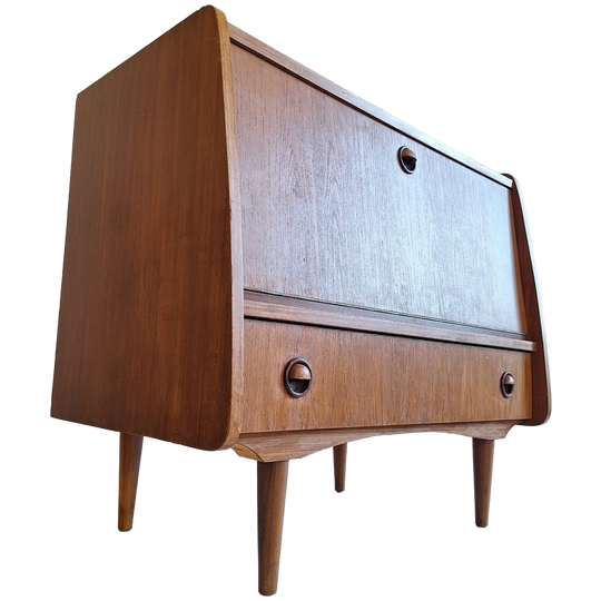 Small Danish Bar Cabinet In Teak Veneer 1