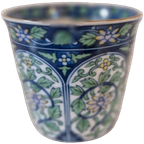 Vintage Porselein Japanse Kom Bloempot Met Lotus Bloem thumbnail 1