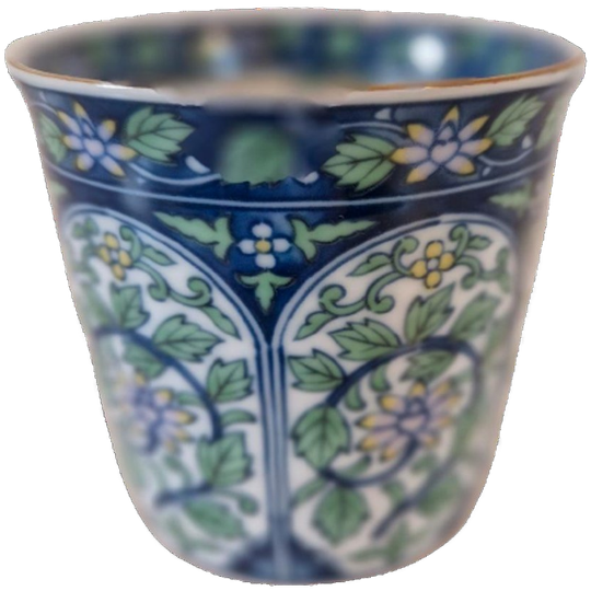 Vintage Porselein Japanse Kom Bloempot Met Lotus Bloem 1
