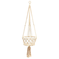 Bazar Bizar | De Macramé Planthanger - Wit - M