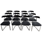 Black Fabric And Chrome Chairs thumbnail 1