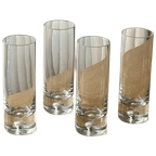 Set Of 4 Vintage Highball Glasses With Bubble Stem thumbnail 1