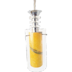 * Vintage Hanglamp Gele Hanglamp Glazen Lamp thumbnail 1