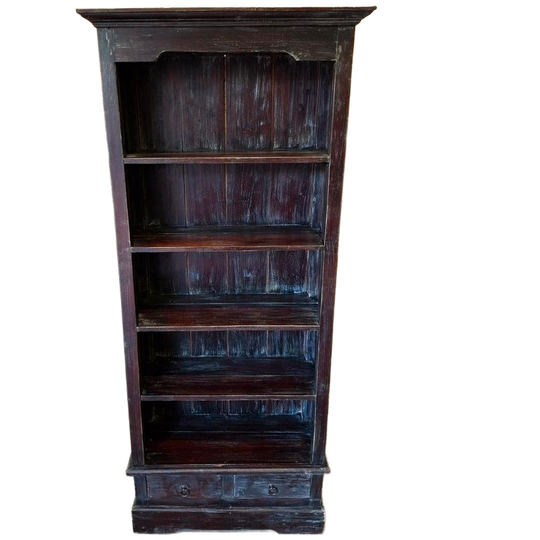 Fraaie Vintage Boekenkast Afm, 72x31cm En 176cm Hoog 1