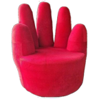 90's Vintage Fauteuil Rode Handstoel Retro Fauteuil thumbnail 1