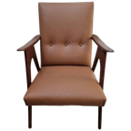Vintage Fauteuil ‘50’60 Opnieuw Bekleed thumbnail 1