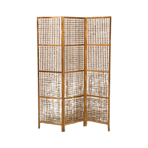 Jaren 70 Room Divider Pine Vintage Kamerscherm Roomdivider