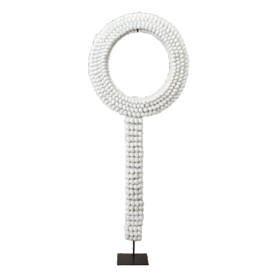 Schelpenketting Op Standaard | Wit 1