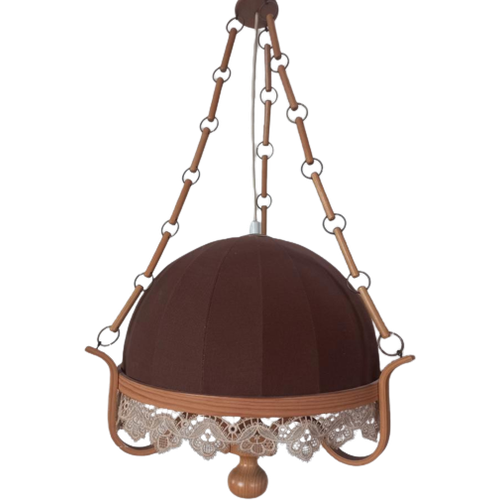 Vintage Lamp Met Hout Scandinavisch.