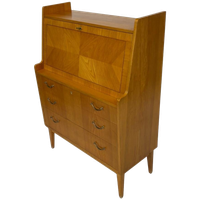 Vintage Secretaire Kastje Zweedse Jaren 60 Werkplek