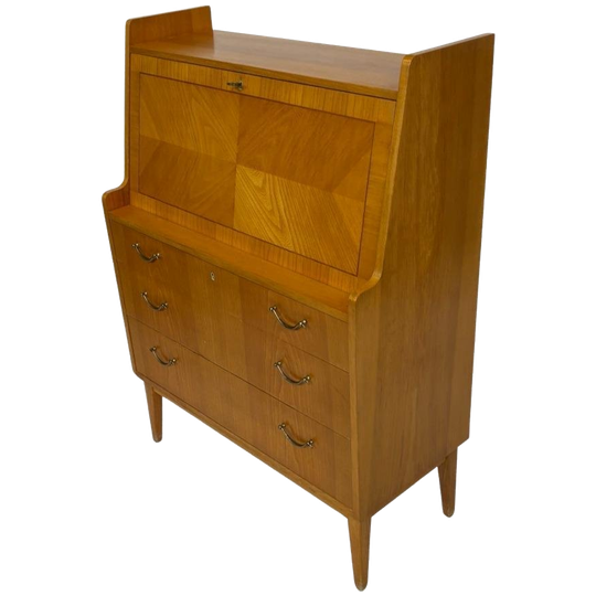 Vintage Secretaire Kastje Zweedse Jaren 60 Werkplek 1