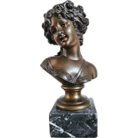 Prachtige Bronzen Buste Van Een Jonge Dame - 19e Eeuw