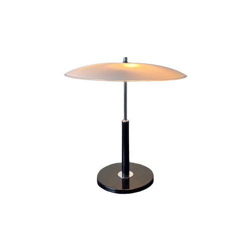 Vintage Ikea Solist Tafellamp Design Melkglas Zwart