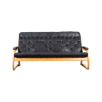 1970’s Sculptural Danish Modern Patchwork Leather Sofa / Bank thumbnail 1