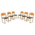 Set Of 6 Scandinavian Design Herman Seeck Chairs / Eetkamerstoelen For Asko, Finland 1950S thumbnail 1