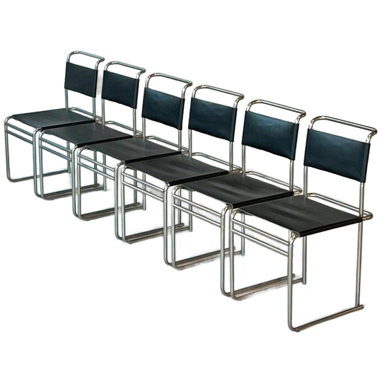 Tecta B40 Eetkamerstoelen 6x Marcel Breuer Design Bauhaus 1