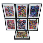 Abstracte Kleurrijke Schilderijen Van Rotterdamse Kunstenares Zippora Mijer (52,5x42,5cm) (per Stuk) thumbnail 1