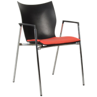 Casala Lynx Iii Design Vergaderstoel, Rood, 4-Poot Onderstel