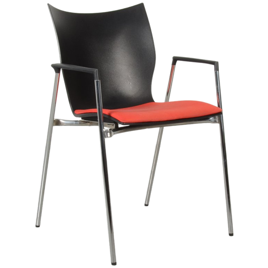 Casala Lynx Iii Design Vergaderstoel, Rood, 4-poot Onderstel 1