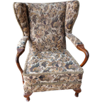 Vintage Stoffen Oorfauteuil thumbnail 1