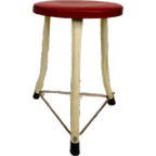 Vintage Brabantia Kruk, Wit, Rood, Industrieel thumbnail 1