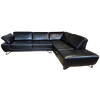 Belform Ibiza Hoekbank - Zwart - Leder - Design - Zgan thumbnail 1