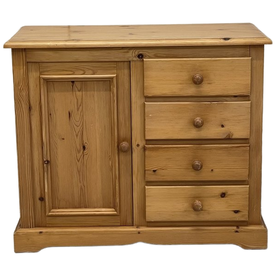 Oudgrenen Dressoirtje Brocante Buffetkast 1