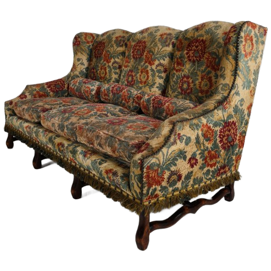 Os De Mouton Sofa In Tapestry – Country House Style, 19th Century 1