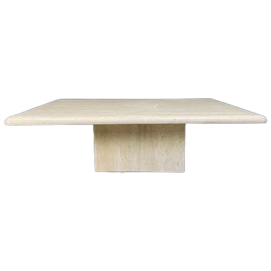 Travertine Rectangular Coffee Table 1970s, Italy 1