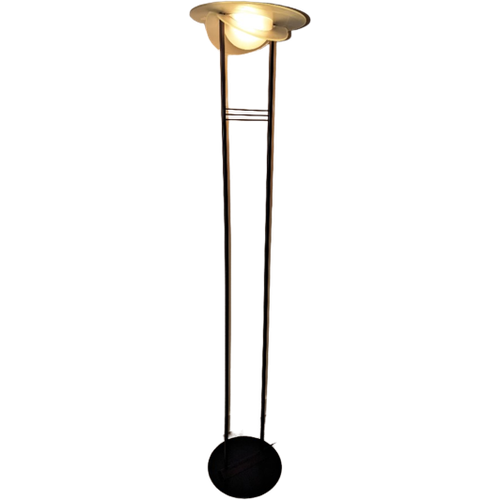 Mooie Vintage Italiaanse Design Staande Lamp Van "Firenze Varylight" Uit De Jaren 80S