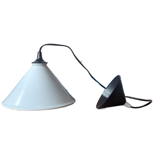 Vintage Kegelvormig Metalen Hanglampje 1