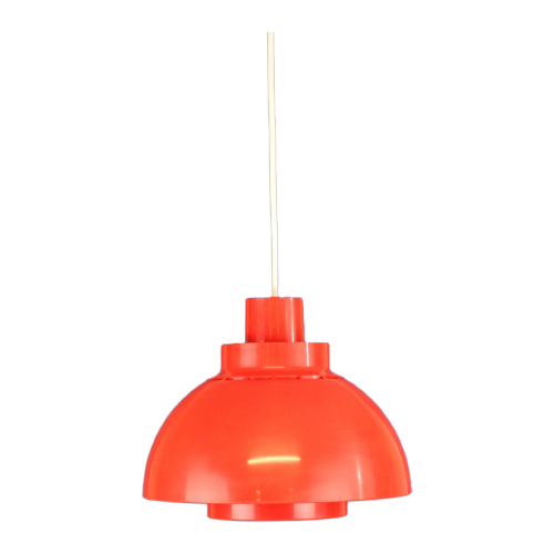 Iconische Rode Plastic Space Age Lamp Van Nordisk Solar Compagny Ontworpen Door K. Kewo *** Jaren