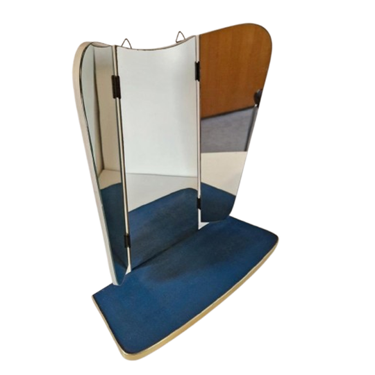 Fifties Wandspiegel Met Wandplank Vintage Spiegel 3 Luik 1