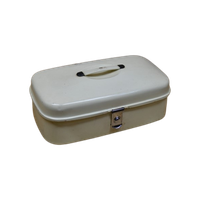 Metalen Broodtrommel Creme Emaille