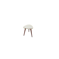 Bijzettafel Met Licht Grijs Formica Blad En Houten Poten Nr. 14 Plantentafel
