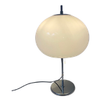 Gepo - Table Lamp - Space Age - Mushroom Lamp - White Acrylic Shade And Chromed Base thumbnail 1