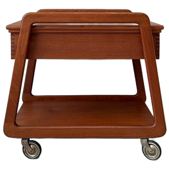Vintage Deense Houten Trolley Van Sika Møbler 1