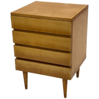 Vintage Nachtkastje Eiken Fineer Jaren 70 Compact Design