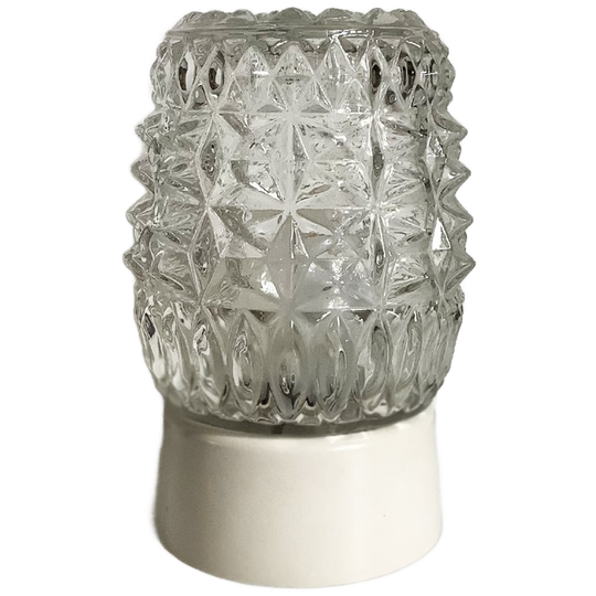 Vintage Glazen Plafondlamp Glas Jaren 70 1