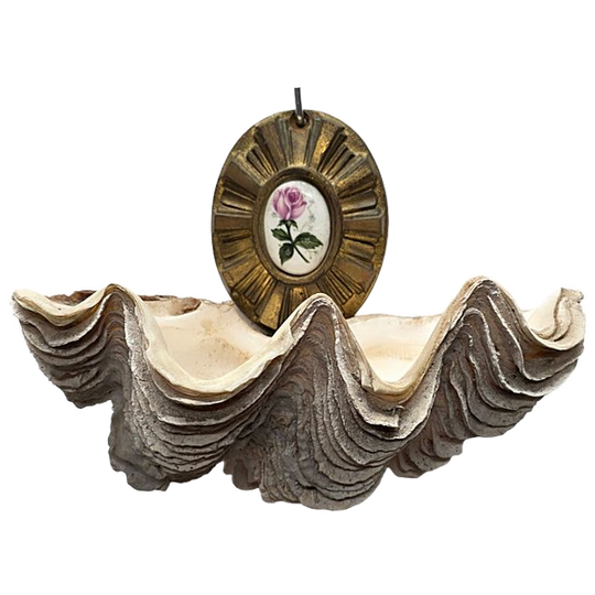 Antiek Frans Weiwater Houder Met Schelp, Eind 19e Eeuw 1