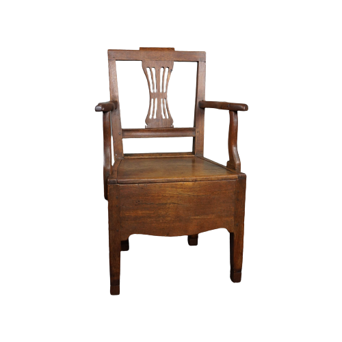 Prachtige Antieke Engelse Eind 18 Begin 19E Eeuwse Arm Chair, Stoel Met Armleuningen