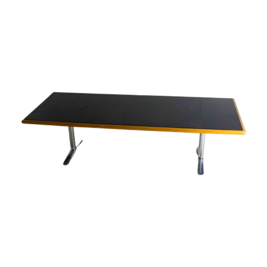 Vintage Mid-century Grote Knoll Bureau In Leder Door Warren Platner, 1973 1