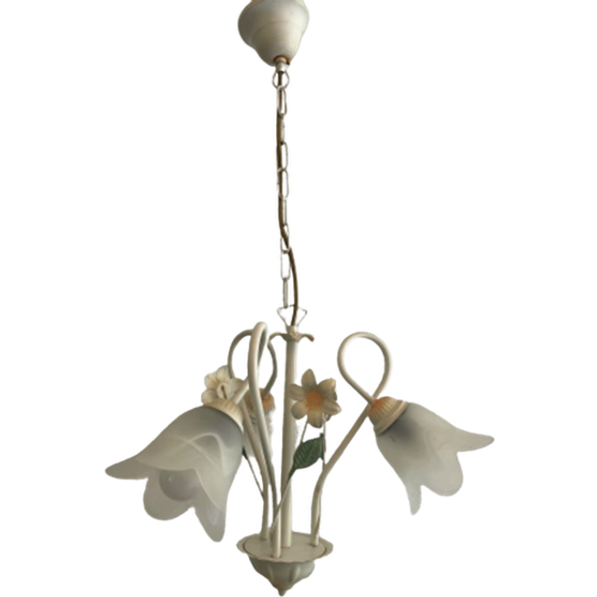 Brocante Hanglamp Bloem 1