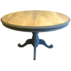 Mooie Grijze Ronde Uitschuifbare Eettafel thumbnail 1