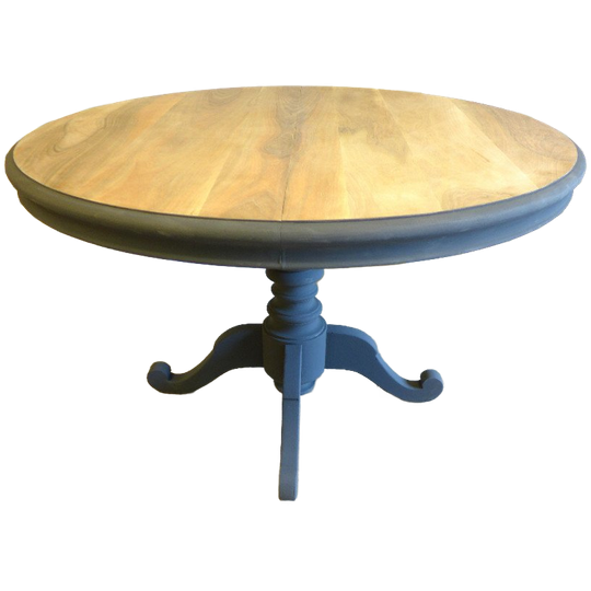 Mooie Grijze Ronde Uitschuifbare Eettafel 1