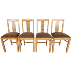 Set 4 Art Deco Eetkamerstoel Jaren 30 Stoelen Vintage Stoel thumbnail 1