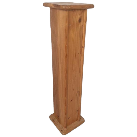 Vintage Grenen Zuil Plantentafel 1