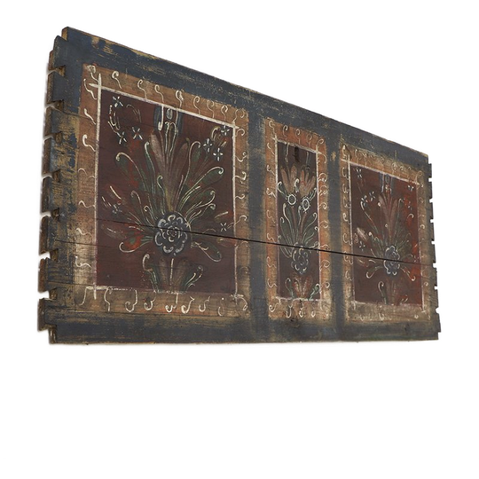 Beschilderd Antiek Volkskunst Paneel - Wanddecoratie 1