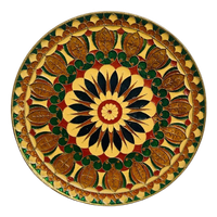 Messing Sierbordje Cloisonne Mandala